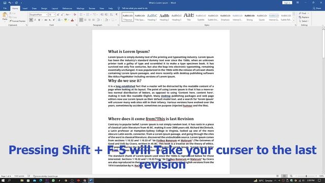 How to Move the Cursor to the Location of the Previous Revision | Microsoft Word Keyboard Shortcuts смотреть онлайн