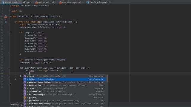 TAB LAYOUT WITH VIEWPAGER 2 - Android Fundamentals смотреть онлайн