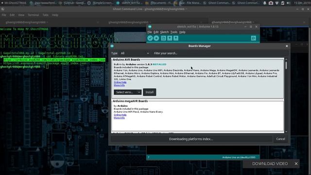 Install Both Library Module ESP8266 dan ESP32 - Arduino IDE di BackBox GNU/Linux смотреть онлайн