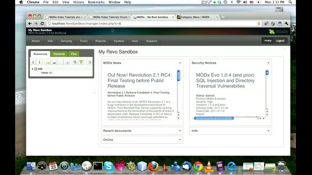 MODx Revolution Basics - Two Ways to Install Extras/Packages смотреть онлайн