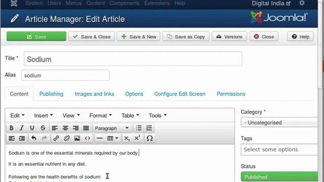 Creating Articles in Joomla - English смотреть онлайн