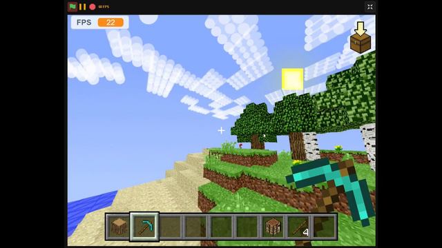 Minecraft 3D in Scratch (Turbowarp) overworld performance test смотреть онлайн