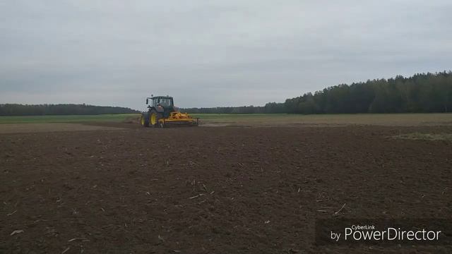 Talerzowanie po kukurydzy jesień 2019! ☆John Deere 6120M w akcji☆ смотреть онлайн