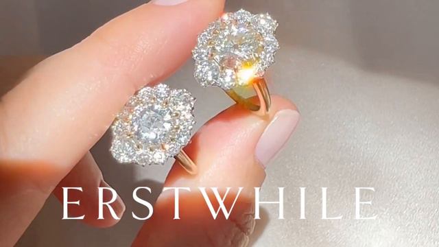 Leia Vintage Inspired Cluster Engagement Ring смотреть онлайн