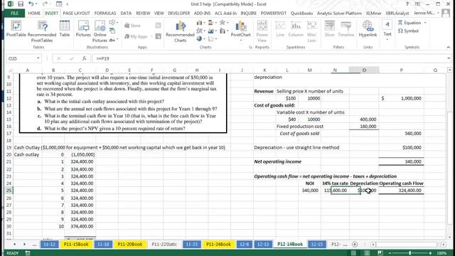 P12-14, Calculating project cash flows, NPV смотреть онлайн