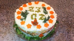 Праздничный Салат 23 Февраля! Вкусный Рецепт!