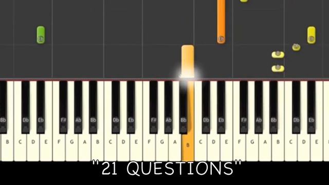 ♫ 50 CENT Piano Tutorial "21 Questions" ♫ смотреть онлайн