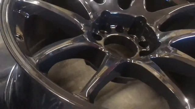 Чёрный янтарь под лаком. Порошковая окраска. смотреть онлайн