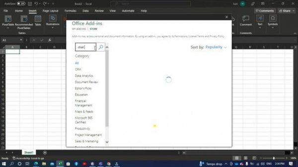 GPT add-on for Excel | How to add chat GPT to excel | How to use chat GPT in excel |OpenAI for exce