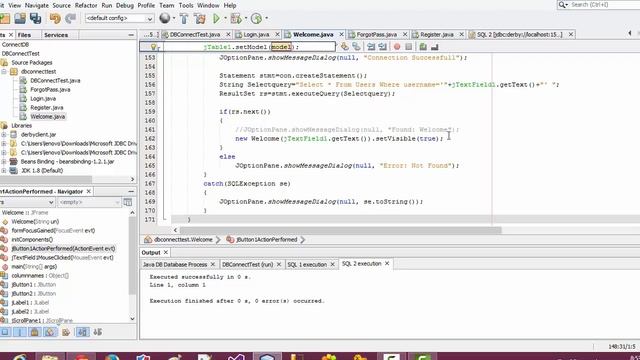 How To Connect Netbeans Java with SQL Server JTable Select смотреть онлайн