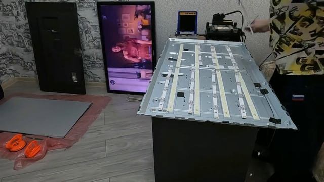 Ремонт LG 42LF620V. Замена подсветки. смотреть онлайн