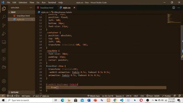 How To Create CSS SnackBar In Hindi | HTML ,CSS & JabaScript смотреть онлайн