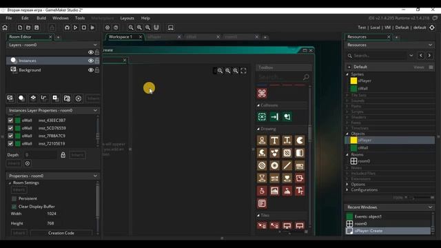 Уроки по GameMaker. Как создавать игры в GameMaker. Твоя первая игра в GameMaker. Часть 1 смотреть онлайн