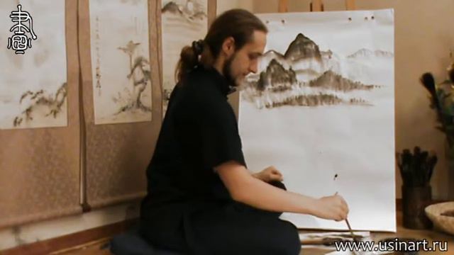 Уроки по пейзажной живописи у-син. Урок 9.2 _Шань Шуй горы в облаках и туманах смотреть онлайн
