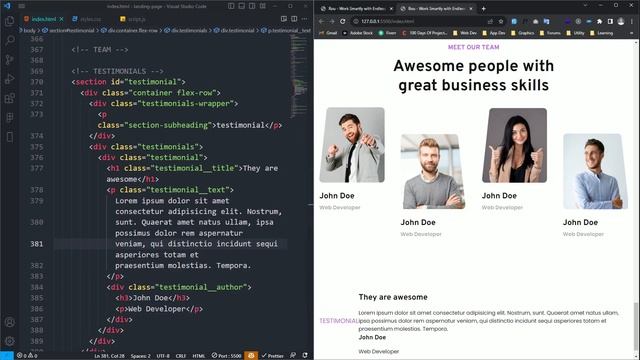How to Build a Responsive Creative Agency Landing Page with HTML, CSS & JS смотреть онлайн