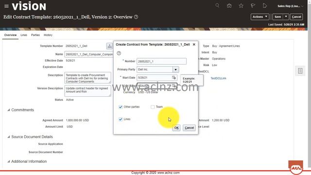 How to create Contract using a Contract Template in Oracle Enterprise Contracts Cloud? (On Rel 21B) смотреть онлайн