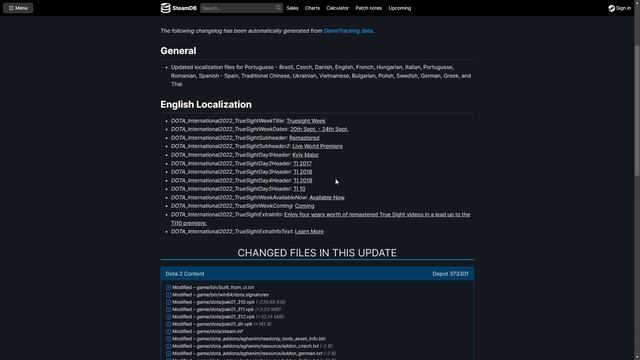 Обновление доты 20.09 | Неделя TRUE SIGHT подготовка | Ремастер старых тру сайтов в ДОТА 2