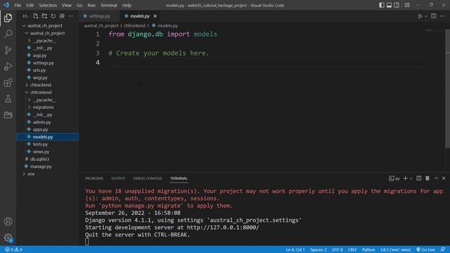 Leaflet (Leaflet js) and GeoDjango Tutorial #28 - Linking apps,first migration, creating a superuse смотреть онлайн