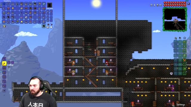 Terraria 1.4 - Building the Castle Tower to House our NPCs! смотреть онлайн