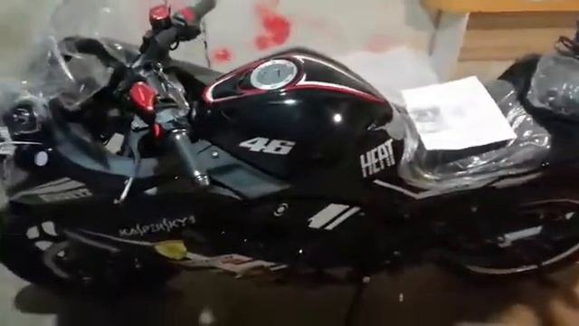 Электрический мотоцикл Kaxa Ninja 3000W, 72V/45Ah смотреть онлайн