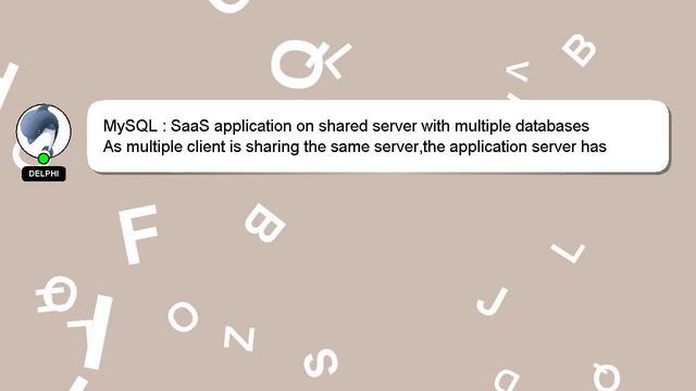 MySQL : SaaS application on shared server with multiple databases смотреть онлайн