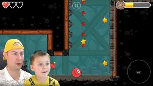 КРАСНЫЙ ШАРИК против ГЛАВНОГО чёрного квадрата В ПОДЗЕМЕЛЬЕ | Red Ball 4 | ИГРАЗАВР