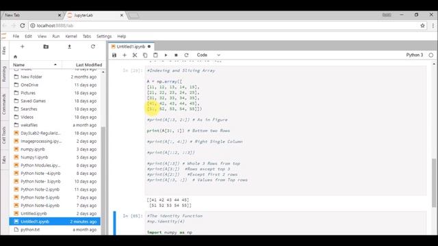 Array in Python Numpy смотреть онлайн