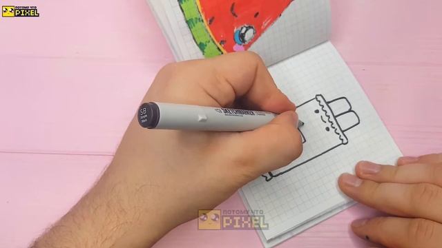 КАВАЙНЫЙ ТВИКС - КАК НАРИСОВАТЬ ? ПРОСТЫЕ РИСУНКИ KAWAII TWIX смотреть онлайн