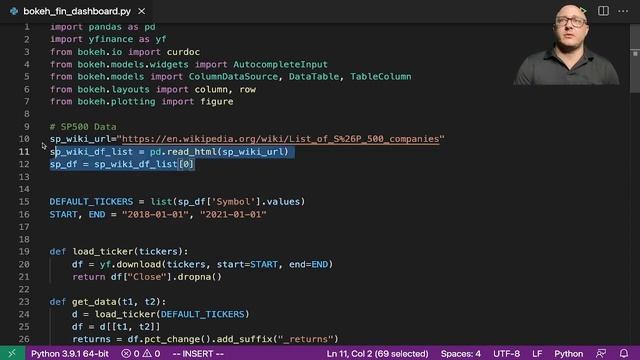 Bokeh: Financial Dashboard using Autocomplete смотреть онлайн