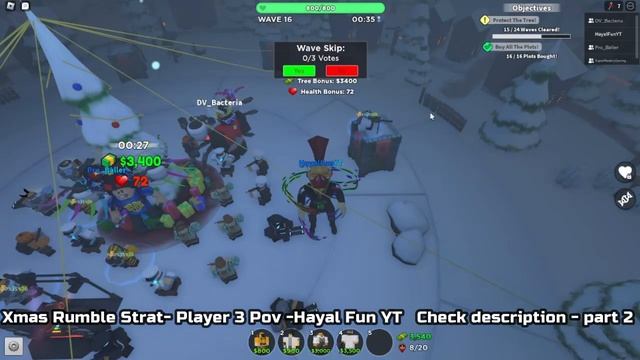 Tds Xmas rumble Strat - Player 3 POV roblox tower defense simulator смотреть онлайн