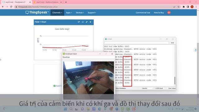 Mô phỏng esp32 kết nối với ThingSpeak và Firebase смотреть онлайн
