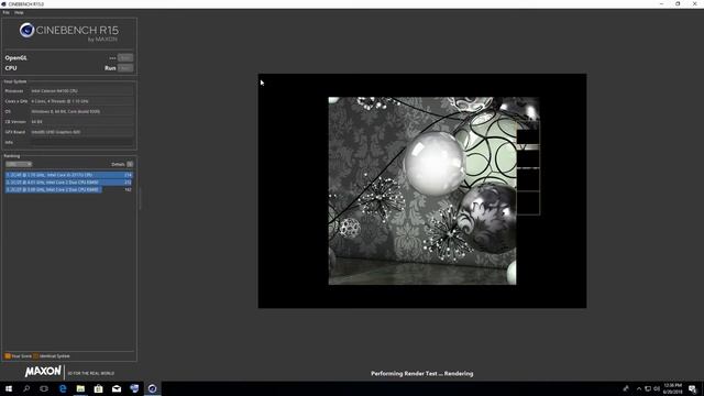 Intel Celeron N4100 Cinebench R15 Benchmark смотреть онлайн