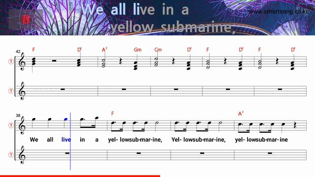 Yellow submarine - Beatles (Tenor/Soprano Saxophone Sheet Music Bb Key / Karaoke / Easy Solo Cover) смотреть онлайн