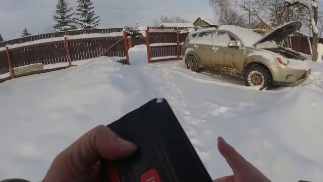 Заводим машину в сильный мороз с помощью бустера с Али смотреть онлайн