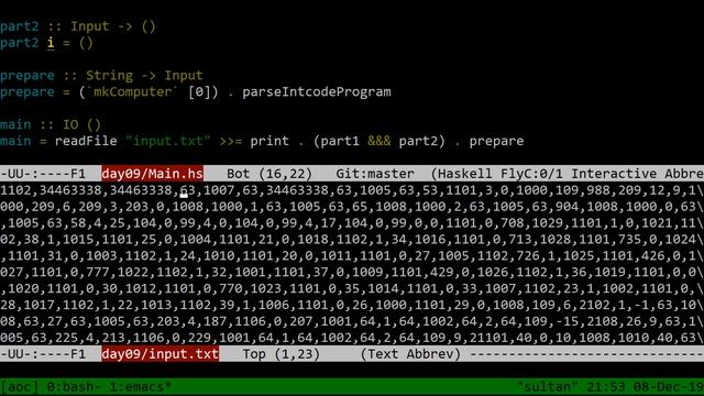 [Advent of Code] 2019, day 9 (Haskell) смотреть онлайн