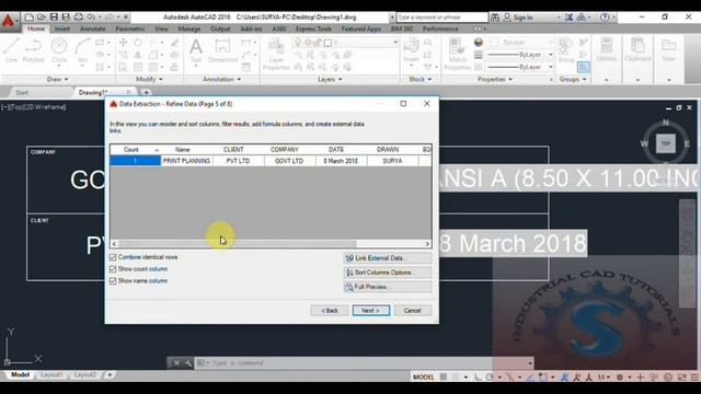 DATA EXTRACTION || EXCEL SHEET TO AUTOCAD || BASIC TUTORIALS FOR BEGINNERS || AUTO-CAD 2016 смотреть онлайн