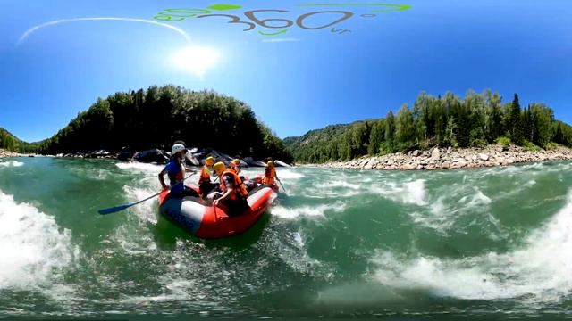 Рафтинг по бурной горной реке - VR 360° Video - БУП - Природа смотреть онлайн