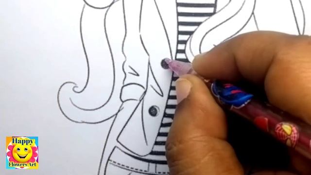 Barbie Coloring Video #84 | Glitter Coloring Barbie Coloring Pages | Glitter Colors | Markers смотреть онлайн