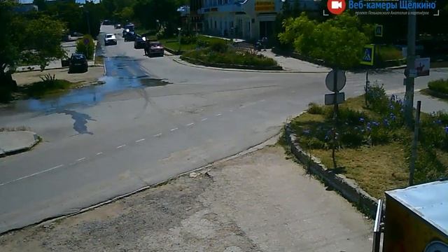 Перекрёсток в Щёлкино, 20.05.2016 - time-lapse с камеры 2 смотреть онлайн