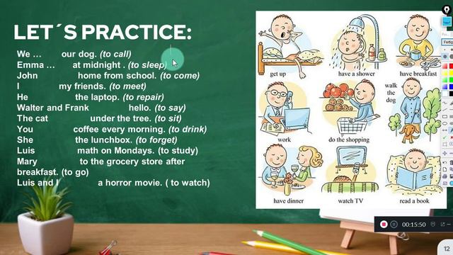 1 año de secundaria - Present Simple (Affirmative) - VanguardSchools смотреть онлайн