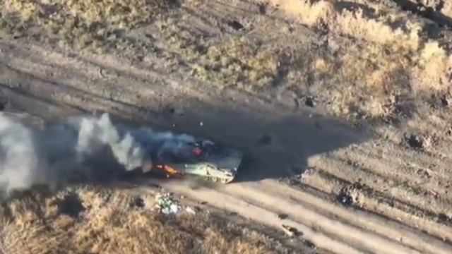 Первое видео уничтоженной БМП "Marder" ВСУ в районе н.п Работино. смотреть онлайн