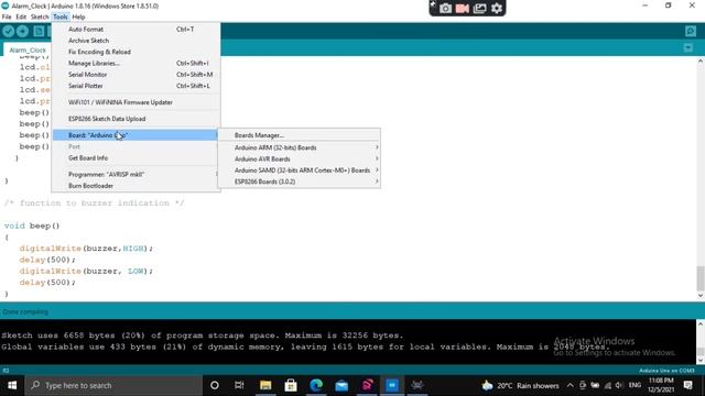 Arduino Alarm Clock | Proteus Simulation смотреть онлайн