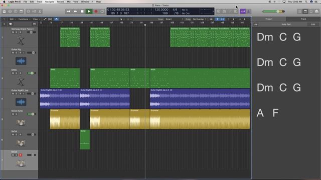 Guitar Backing Track - C Major 120bpm