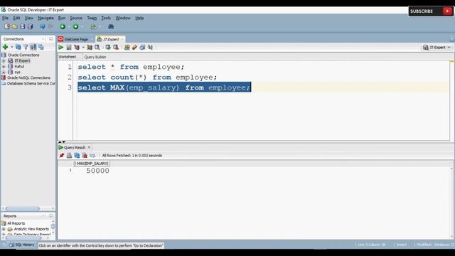 36. Aggregate Functions in Oracle PL/SQL смотреть онлайн