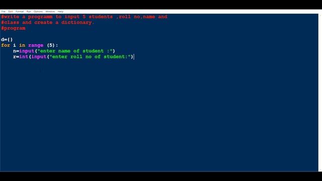 write a program to input 5 students ,roll no,name and class and create a dict..|| class 11 || pytho смотреть онлайн