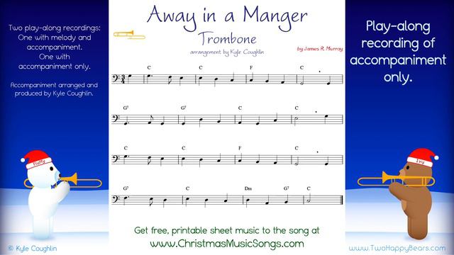 Away In A Manger for Trombone смотреть онлайн