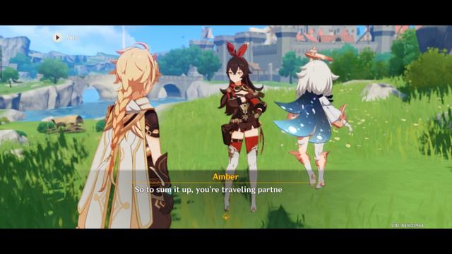 Amber First Time Meeting The Traveller - Genshin Impact Beginning смотреть онлайн