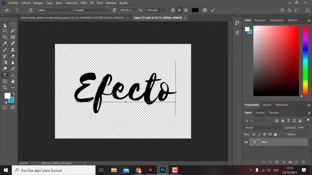 Efecto texto glitter photoshop смотреть онлайн