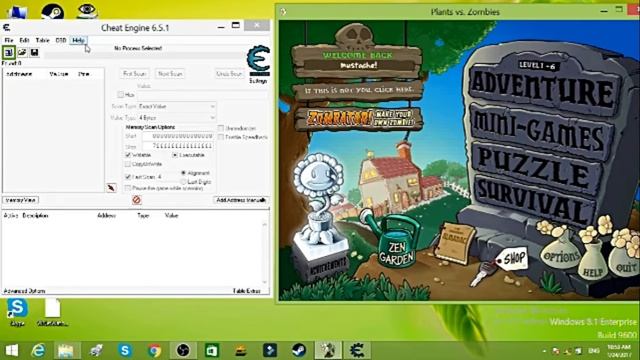 how to hack plants vs zombies GOTY with cheat engine 2017 смотреть онлайн