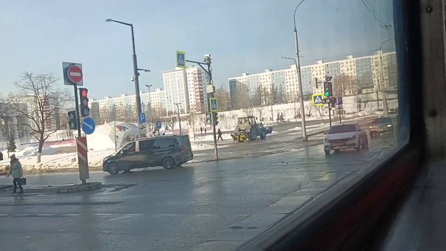 Пермь. Трамвайный маршрут №12 ул. Советский армии — Разгуляй. КТМ 71-605 смотреть онлайн